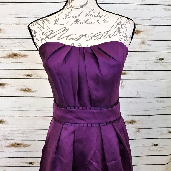 B2 Jasmine Dresses Jasmine B2 Purple Eggplant Strapless Pocket Dress Poshmark